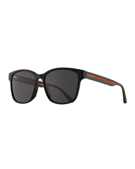 gucci men's square-frame sunglasses - black|Gucci authentic men sunglasses glasses.